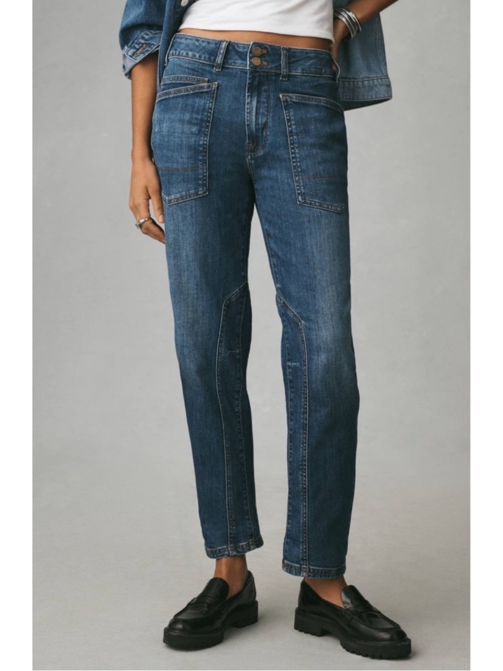 PILCRO ANTHROPOLOGIE wanderer jeans mid rise relaxed size 31